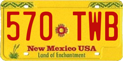NM license plate 570TWB
