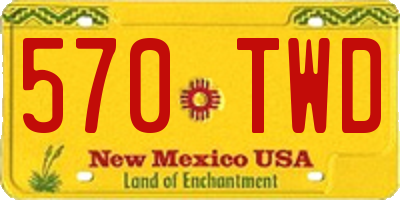 NM license plate 570TWD