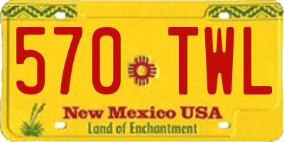 NM license plate 570TWL