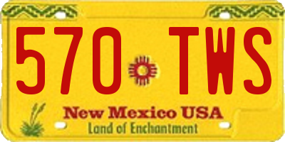 NM license plate 570TWS
