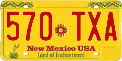NM license plate 570TXA