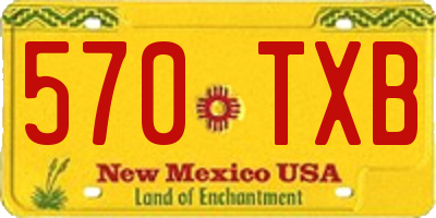 NM license plate 570TXB