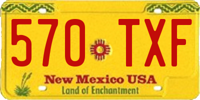 NM license plate 570TXF