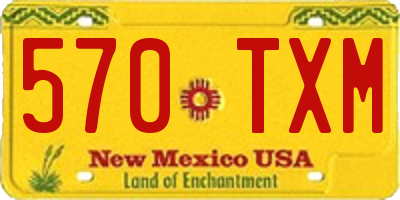 NM license plate 570TXM