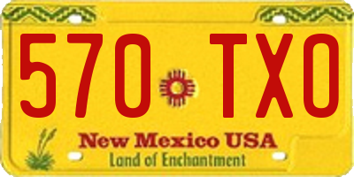 NM license plate 570TXO