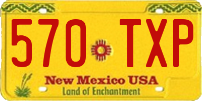 NM license plate 570TXP