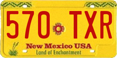 NM license plate 570TXR