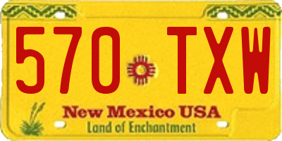 NM license plate 570TXW