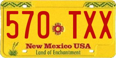 NM license plate 570TXX