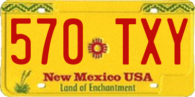NM license plate 570TXY