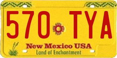 NM license plate 570TYA
