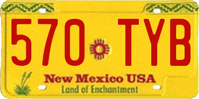NM license plate 570TYB