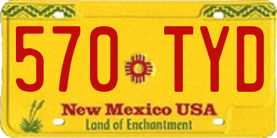 NM license plate 570TYD