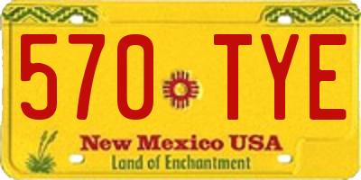 NM license plate 570TYE