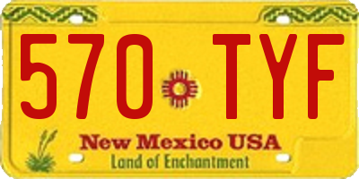 NM license plate 570TYF