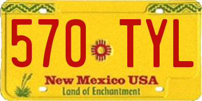 NM license plate 570TYL