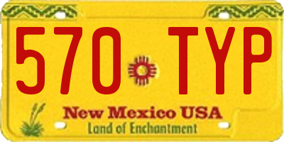 NM license plate 570TYP