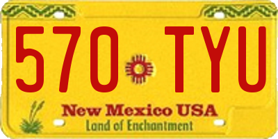 NM license plate 570TYU