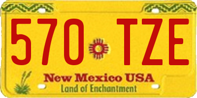 NM license plate 570TZE