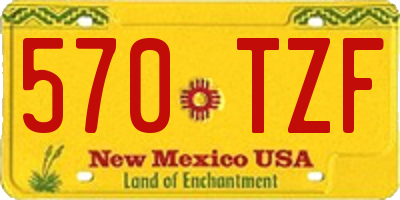 NM license plate 570TZF