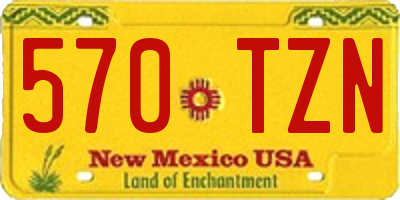 NM license plate 570TZN