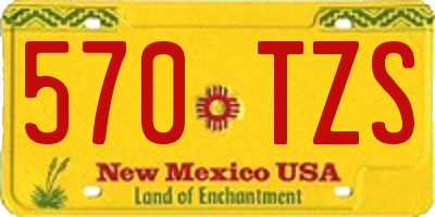 NM license plate 570TZS