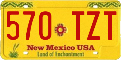 NM license plate 570TZT