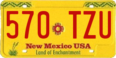 NM license plate 570TZU