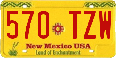 NM license plate 570TZW