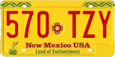 NM license plate 570TZY