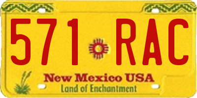 NM license plate 571RAC