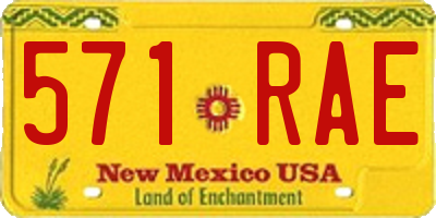 NM license plate 571RAE