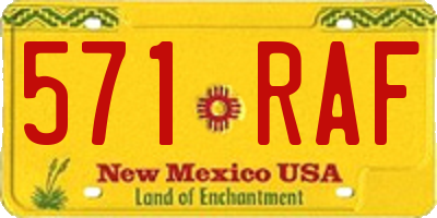 NM license plate 571RAF