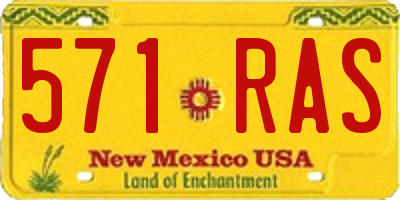 NM license plate 571RAS