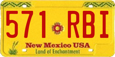 NM license plate 571RBI