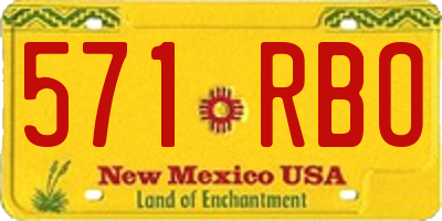 NM license plate 571RBO