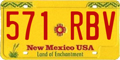 NM license plate 571RBV