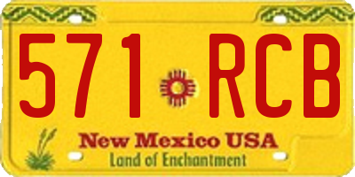 NM license plate 571RCB