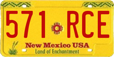 NM license plate 571RCE