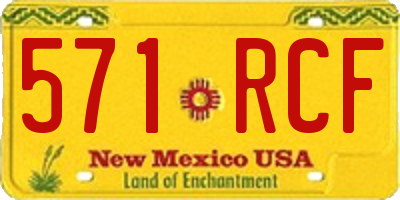 NM license plate 571RCF