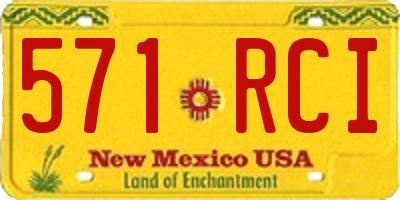 NM license plate 571RCI