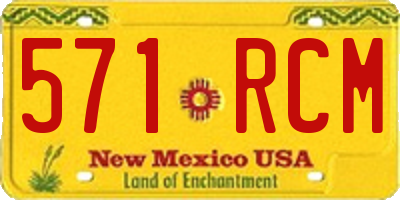 NM license plate 571RCM