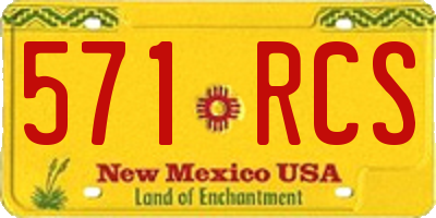 NM license plate 571RCS