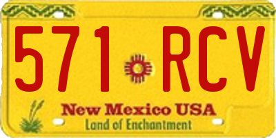 NM license plate 571RCV