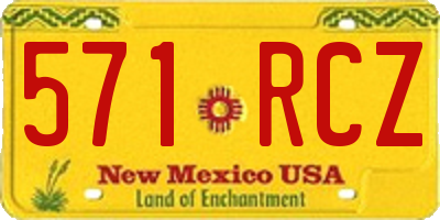 NM license plate 571RCZ