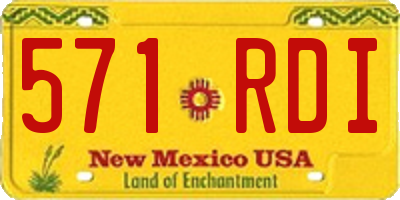 NM license plate 571RDI
