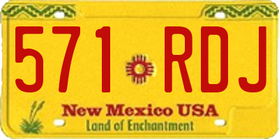 NM license plate 571RDJ
