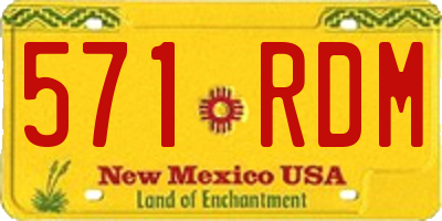 NM license plate 571RDM