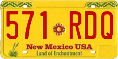 NM license plate 571RDQ