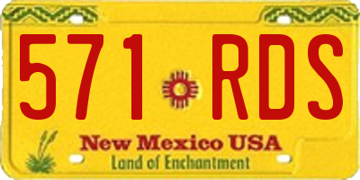 NM license plate 571RDS